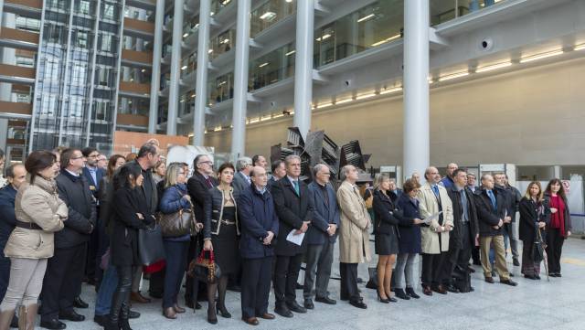 Huelga de jueces y fiscales, este lunes en Valencia.