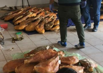 La Guardia Civil desarticula en Teruel una red que robaba jamones para venderlos a bajo precio