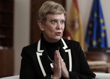 La secretaria de Estado de Migraciones, Consuelo Rumí, durante la entrevista.