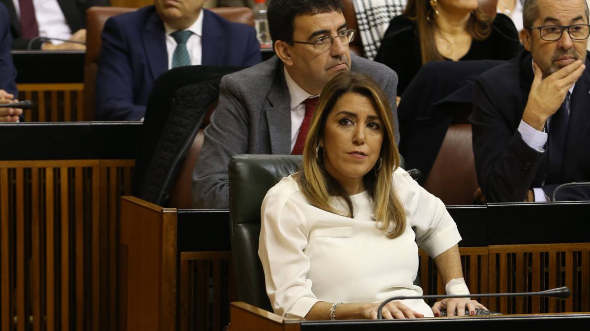 Susana Díaz, en el Parlamento andaluz el pasado 27 de diciembre.