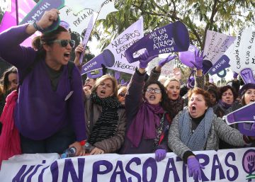 Concentración feminista frente al Parlamento andaluz: “Nuestros derechos no se negocian”