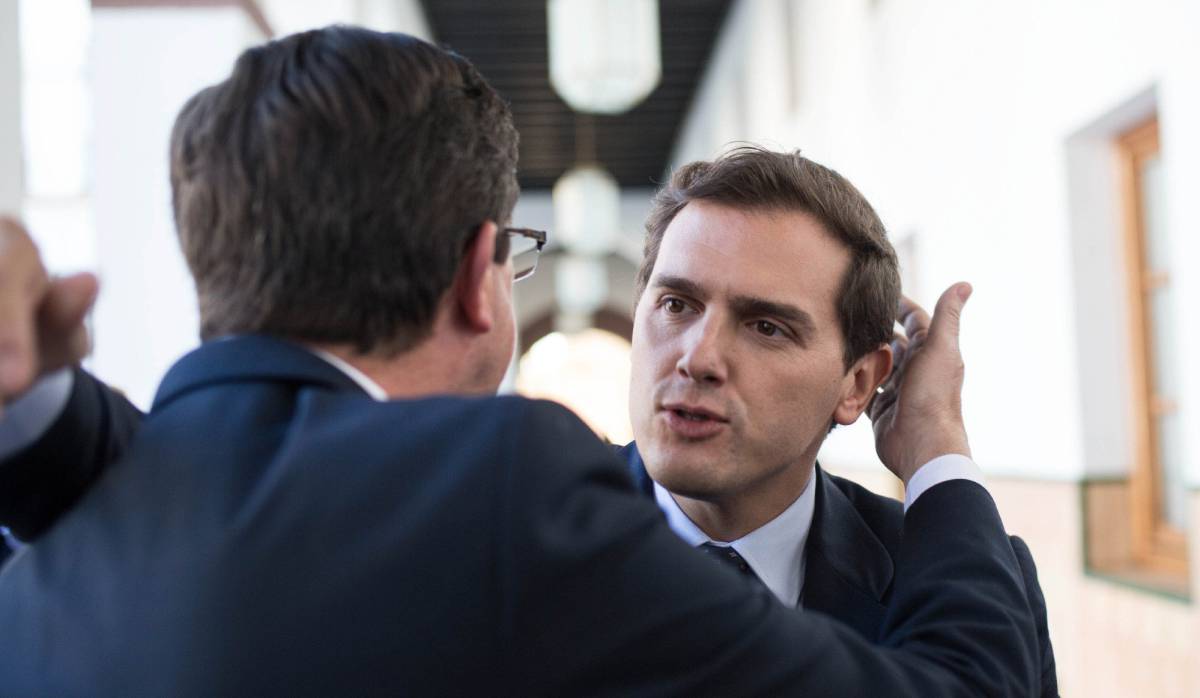 Albert Rivera se reúne con Juan Marín, este lunes.