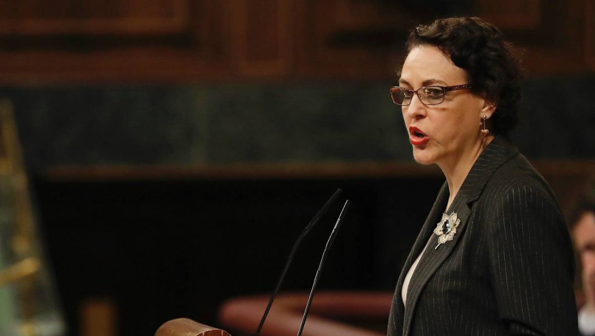 La ministra de Trabajo, Magdalena Valerio, en el Congreso de los Diputados, este martes.