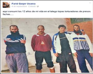 Farid M.A.L., el tercero por la izquierda, con Mohamed Achraf y otros dos reclusos.