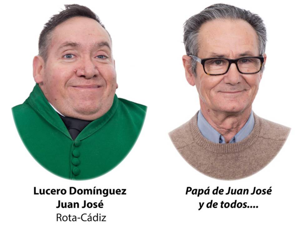Un padre acompaña a clase durante cuatro años a su hijo con discapacidad y lo meten en la orla como homenaje