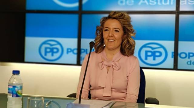 La candidata Teresa Mallada, el 15 de marzo.