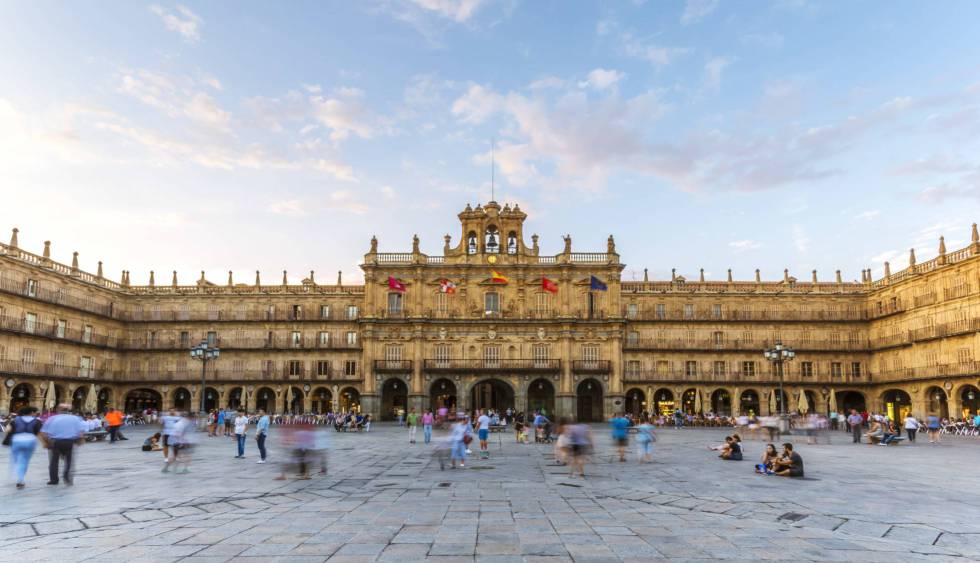 La Plaza Mayor de Salamanca.