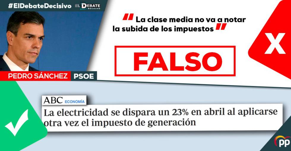 El PP lanza una campaña engañosa contra Sánchez por WhatsApp en pleno debate