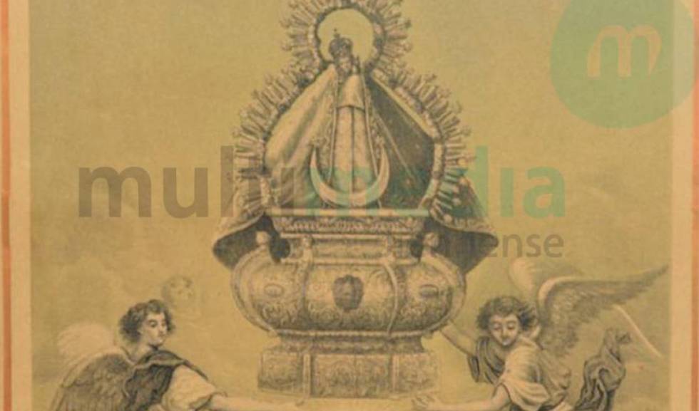 Cartel de esta romería, que reproduce el de 1909, año de la Coronación de la Virgen de la Cabeza.