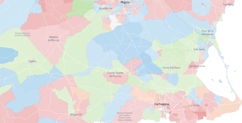 El mapa del voto en toda España, calle a calle
