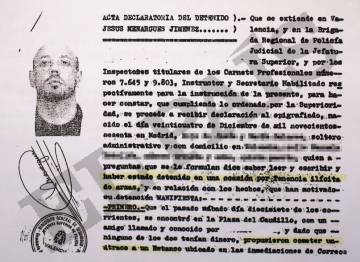 Atestado de la Policía Nacional de Jesús Menargues