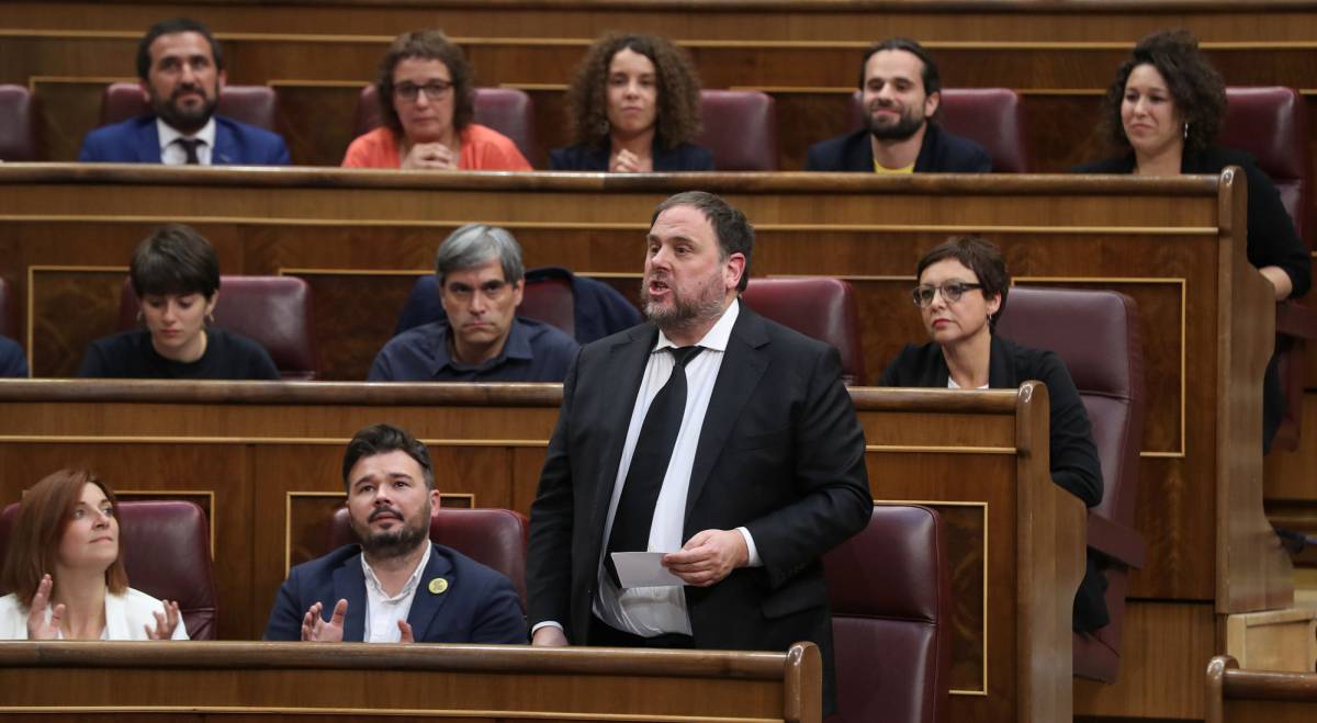Oriol Junqueras, en el Congreso, en mayo.