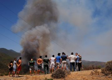 Un detenido por el incendio forestal de Estepona que ha obligado a desalojar 350 viviendas