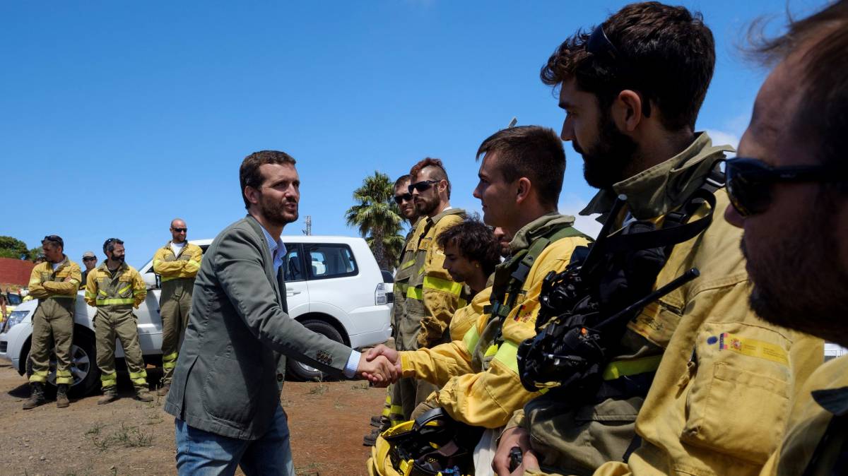Pablo Casado, en Gran Canaria el miércoles.