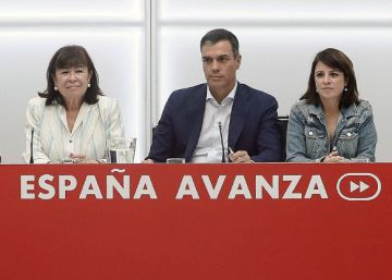 Sánchez preside la reunión de la Ejecutiva Federal, este lunes en Ferraz.