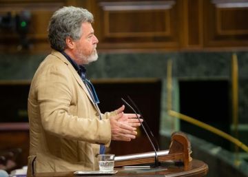 El diputado Juantxo López de Uralde, en la tribuna del Congreso. rn