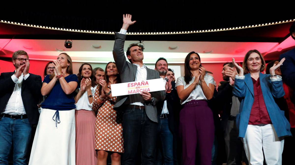 Albert Rivera, líder de Ciudadanos, hoy en Madrid.
