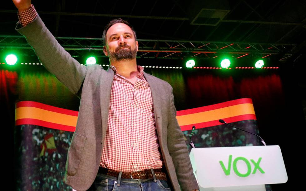 Santiago Abascal en el arranque de campaña.