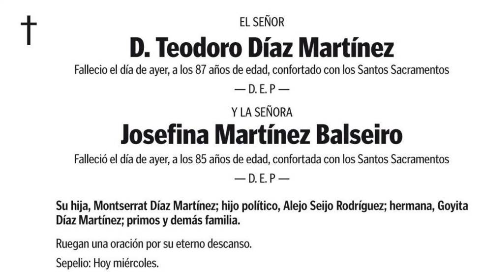 Esquela publicada en 'La Voz de Galicia'.