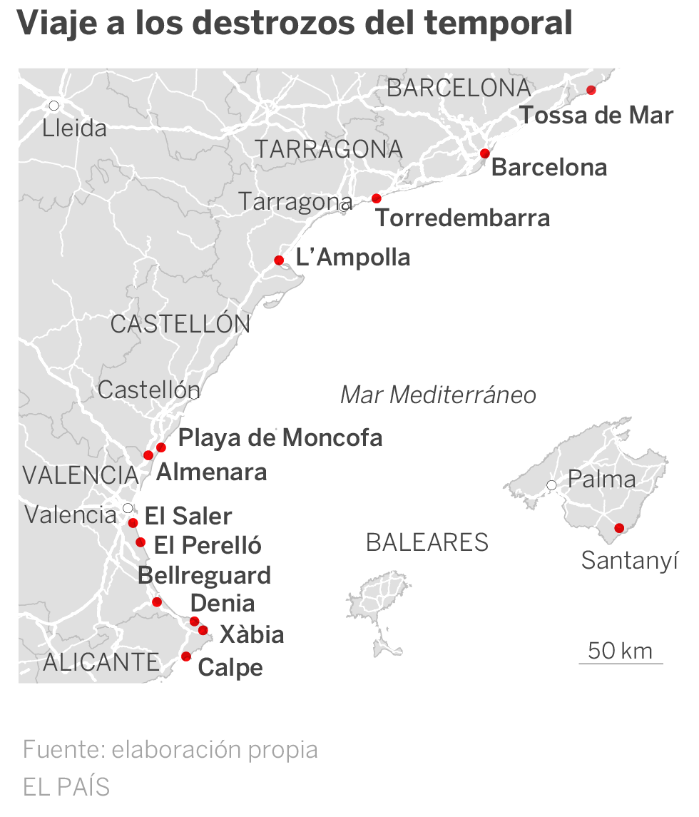 Recorrido por las playas naufragadas del Gloria