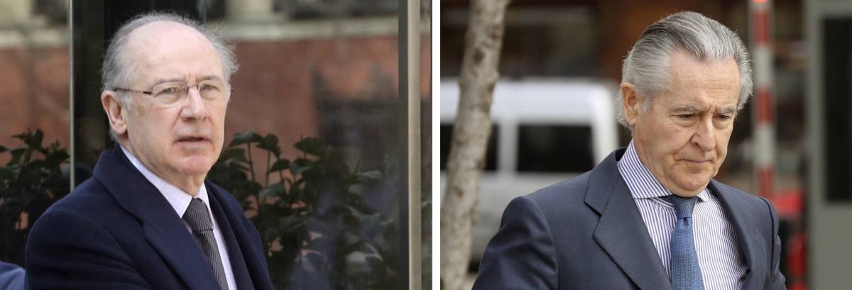 Rato (izquierda) y Blesa, este viernes en la Audiencia Nacional. Rato (izquierda) y Blesa, este viernes en la Audiencia Nacional.