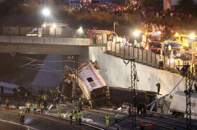 Trágico accidente ferroviario en Santiago de Compostela