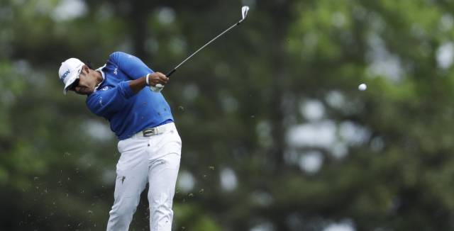 Hideki Matsuyama durante la primera ronda del Masters de Augusta.