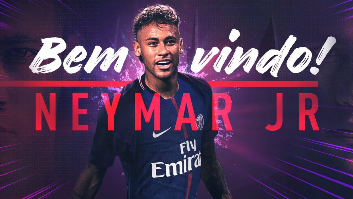 Neymar, con al camiseta del PSG.