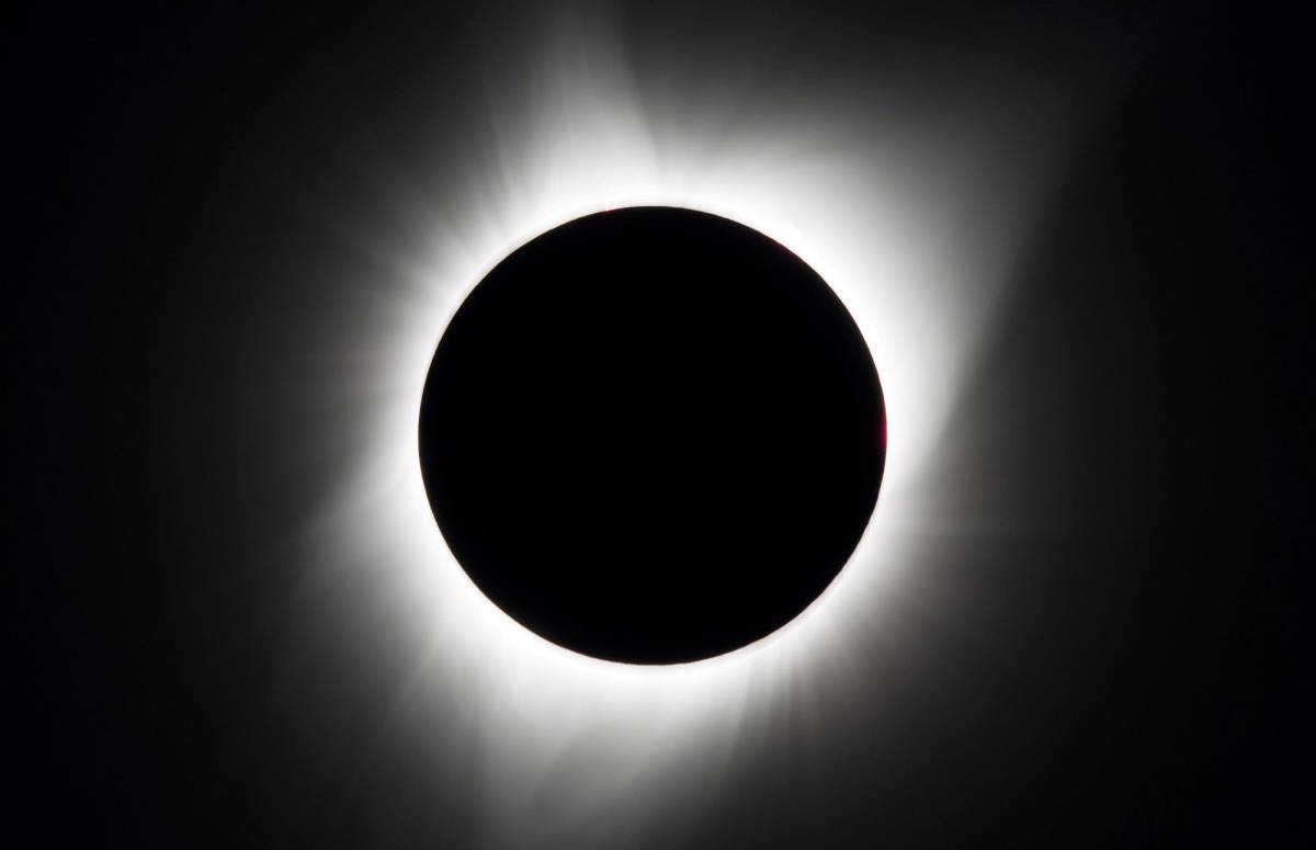 Imagen del eclipse total, hoy en Oregón (EE UU)