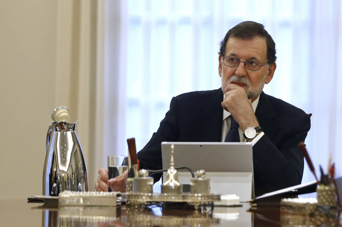 El presidente del Gobierno, Mariano Rajoy, este miércoles, durante el consejo de ministros.