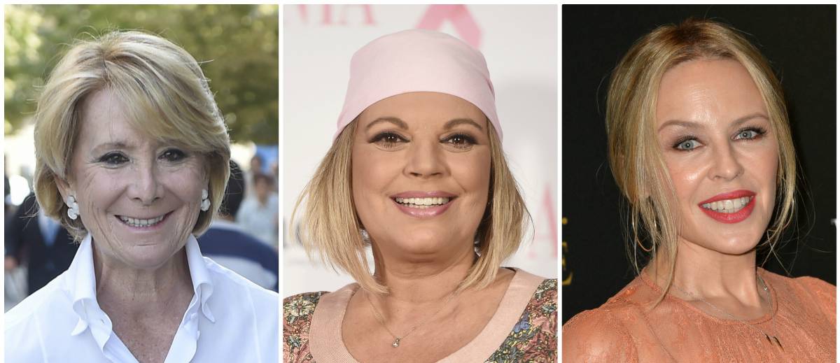 Esperanza Aguirre, Terelu Campos y Kylie Minogue.