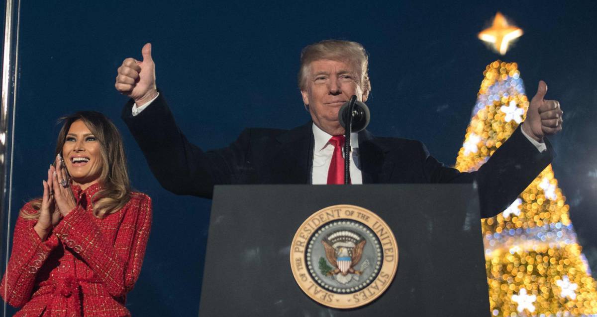 Donald e Melania Trump, em 30 de novembro.