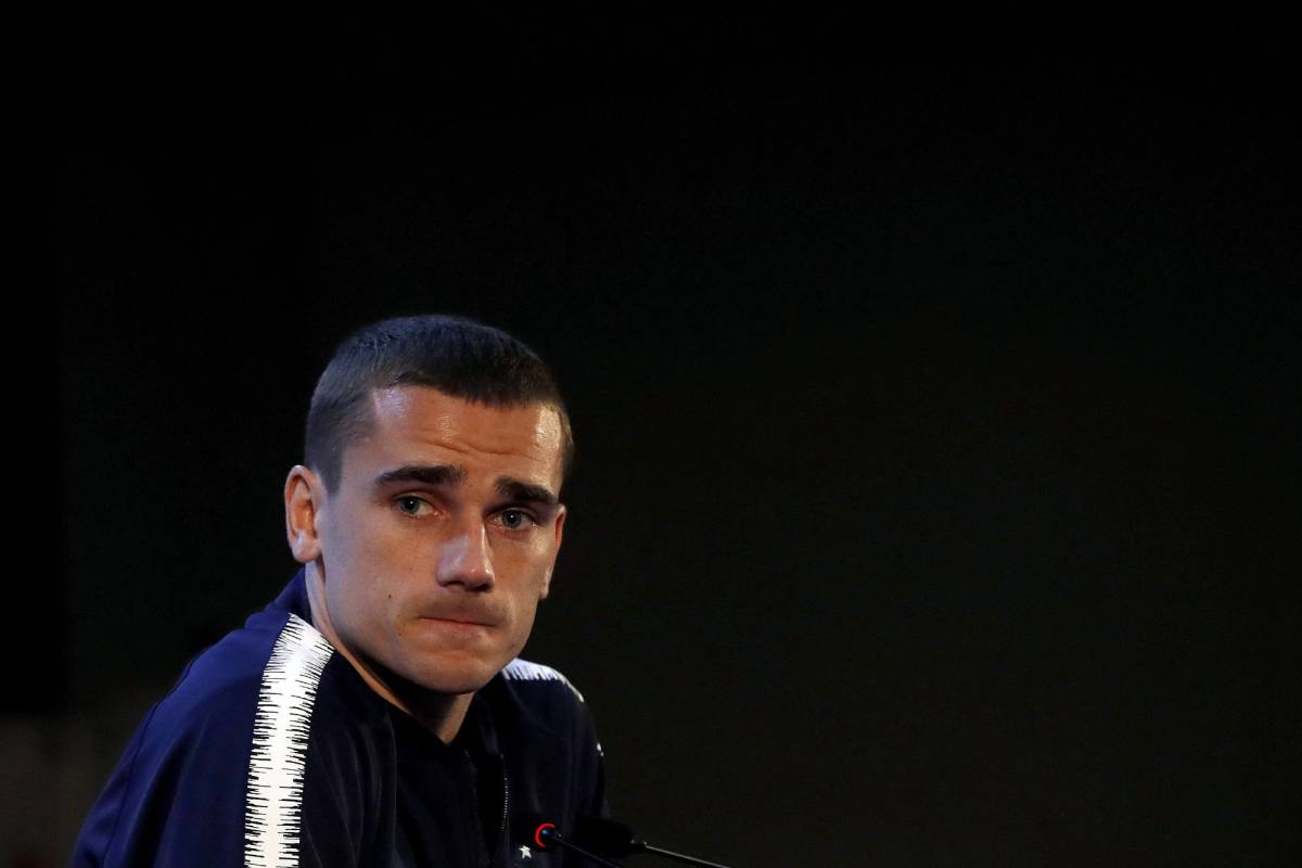 El futbolista francés Antoine Griezmann durante la rueda de prensa del pasado martes en Istra (Rusia).