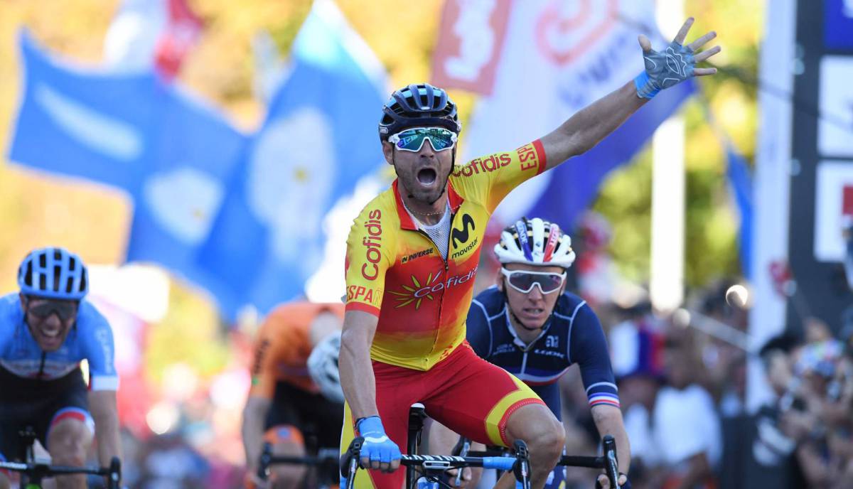 Alejandro Valverde gana el Mundial de ciclismo