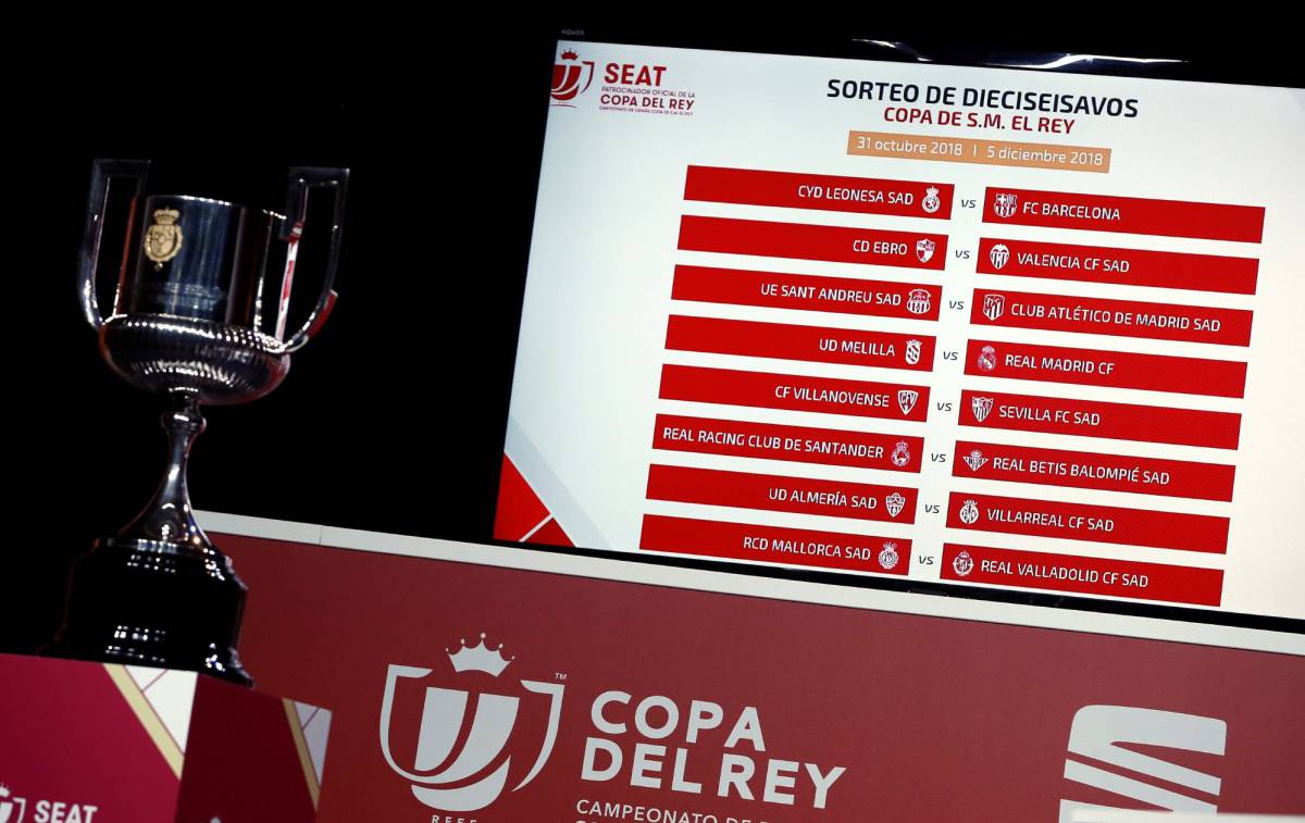 Consulta los cruces de dieciseisavos de la Copa del Rey