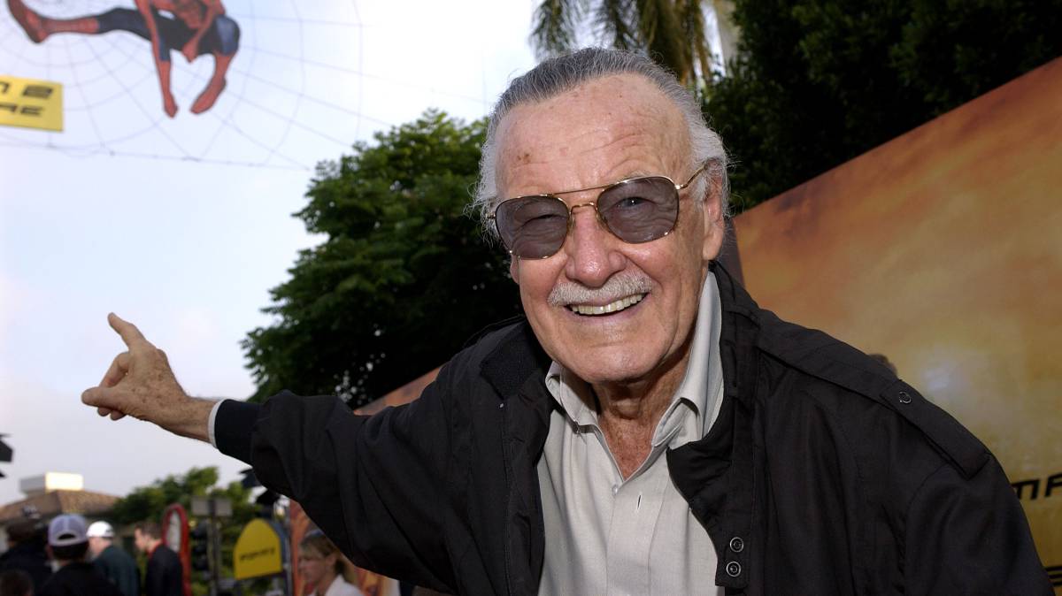 El creador de Spiderman en la presentación de la segunda película sobre su personaje en 2004.