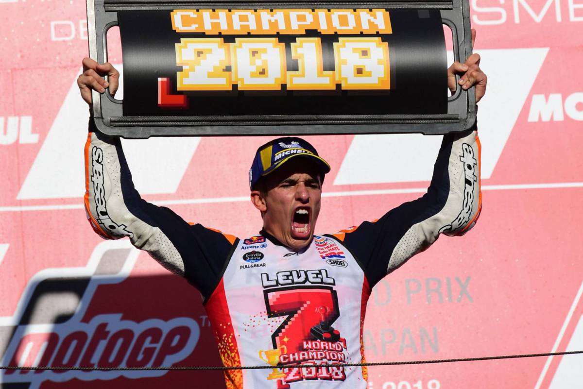 Atrevido, Márquez gana en Japón y consigue su séptimo título mundial