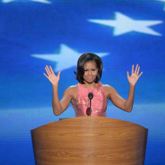 Michelle Obama en la Convención Nacional Democrática de 2012.
