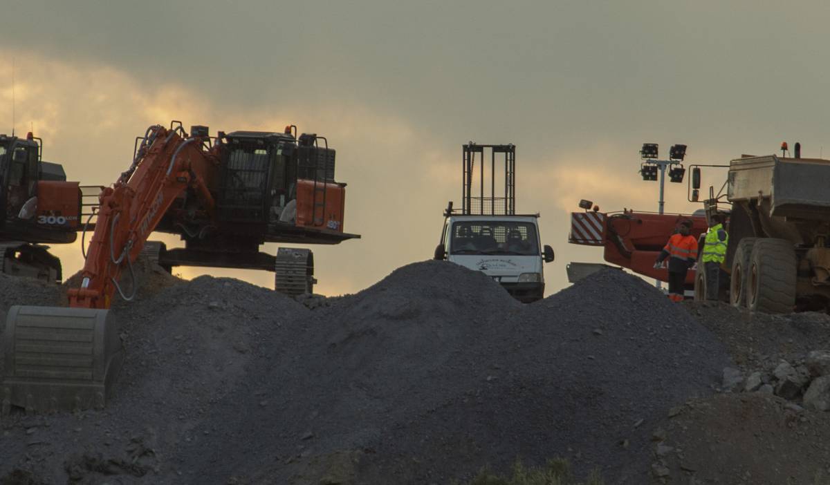 Cápsula en la que bajarán los mineros.