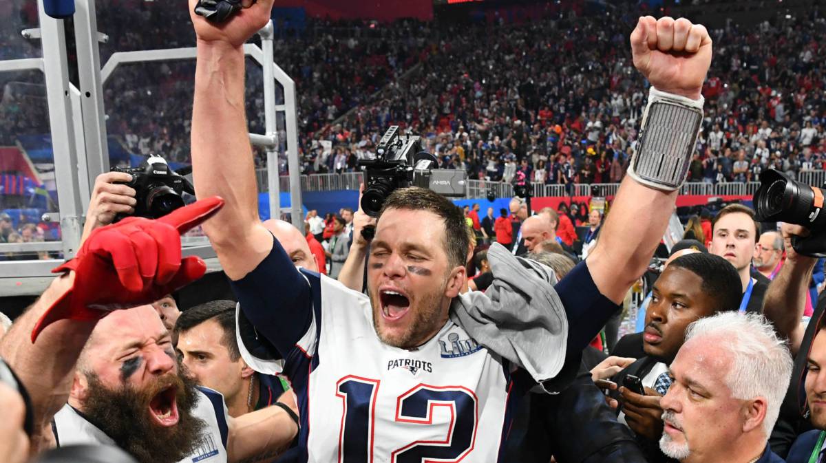 Brady, durante la celebración.