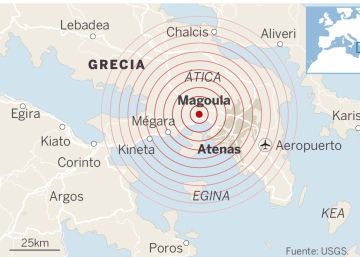 Un terremoto de magnitud 5,3 sacude Atenas