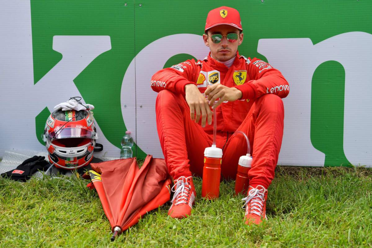 Charles Leclerc, antes del Gran Premio de Italia.