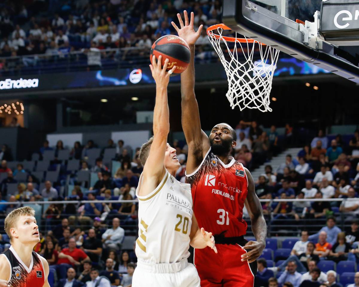 during the match Real Madrid Baloncesto vs Baloncesto Fuenlabrada in Madrid, Spain, September 22, 2019 .