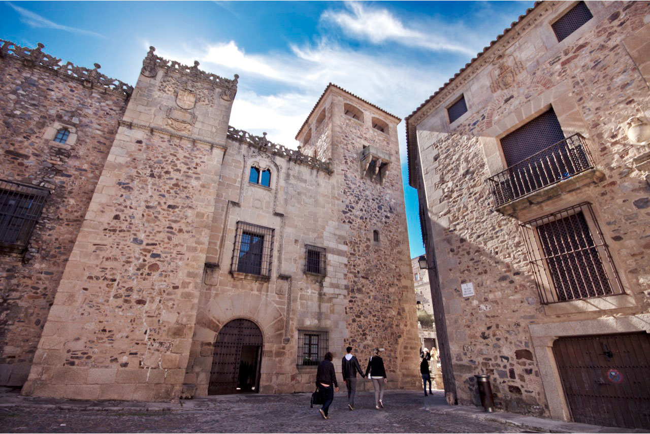 Edificios medievales en Cáceres