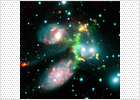 Cinco galaxias en colisión