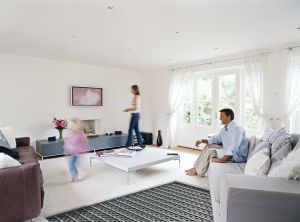 Climatización por suelo radiante de Uponor.