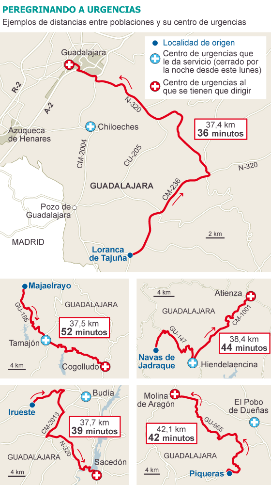 Fuente: elaboración propia y GoogleMaps.