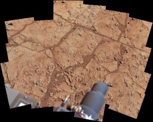 La roca, bautizada John Klein, en la que el robot ‘Curiosity’ ha realizado la primera perforación