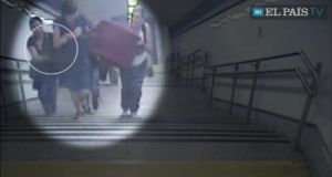 Actuación de carteristas en el metro de Madrid.