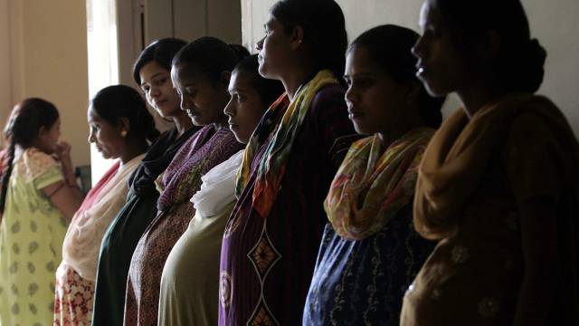 Mujeres embarazadas en India.